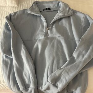 BRANDY MELVILLE LIGHT BLUE QUARTER ZIP